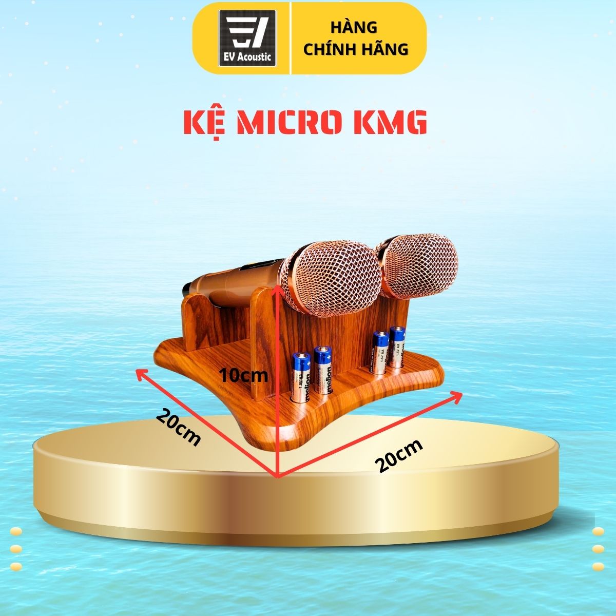 Kệ Micro Gỗ Vân Gỗ EV Acoustic | Giá Đỡ Micro Không Dây Karaoke | Phụ Kiện Dàn Âm Thanh Gia Đình Bền Đẹp