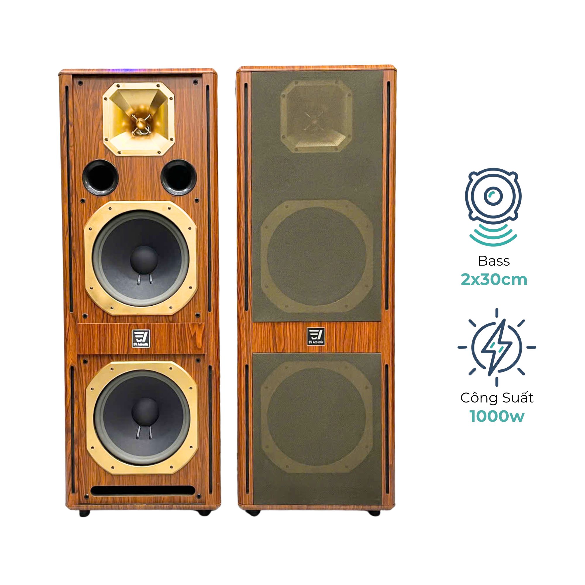 Loa Cây Karaoke EV Acoustic G60 Luxury – 2 Bass 30cm, Công Suất 1000W Cao Cấp