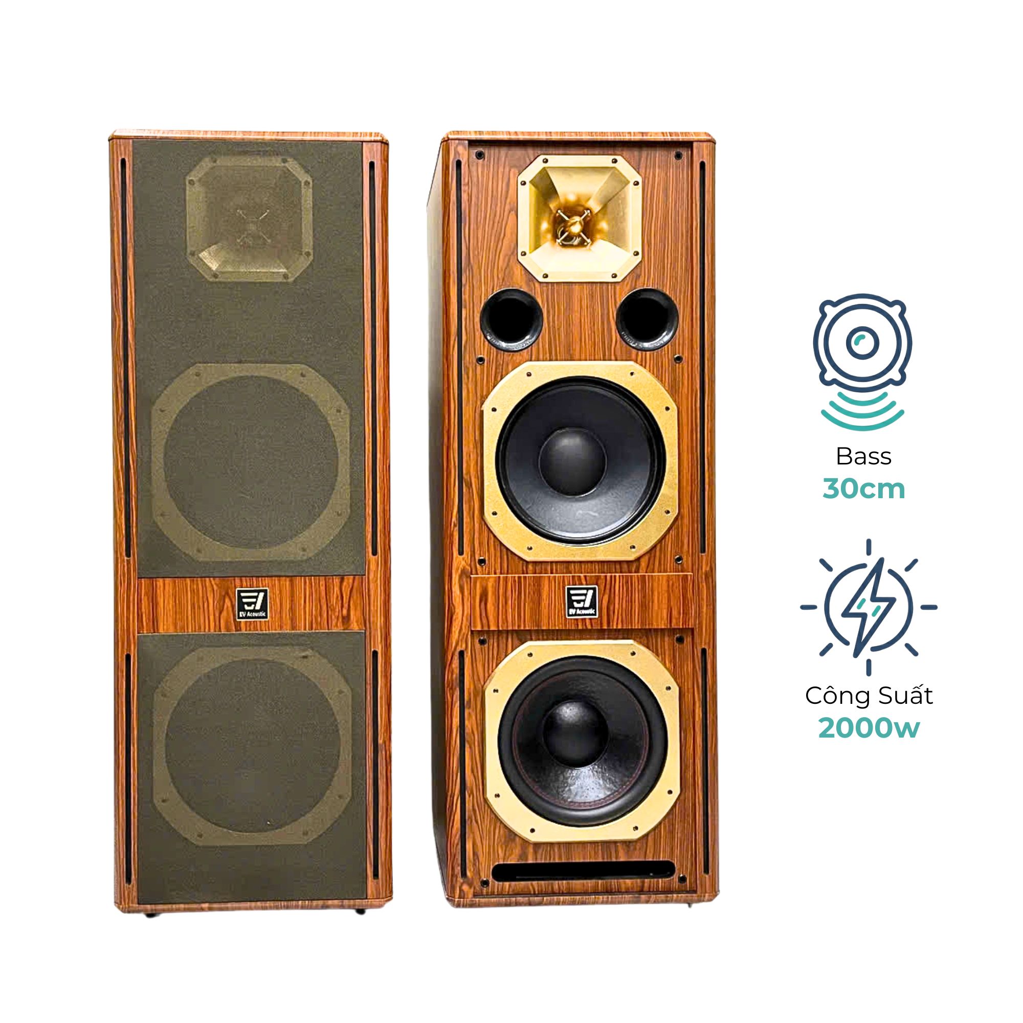 Loa Cây Karaoke Liền Sub EV Acoustic T62 Luxury Bass 30cm Công Suất 2000W Âm Thanh Mạnh Nội Thất Cao Cấp