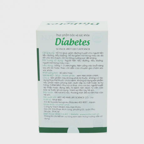 Thực phẩm bảo vệ sức khỏe NUCOS DIABETES hỗ trợ hạ đường huyết, giảm mỡ máu (Hộp 30 viên)
