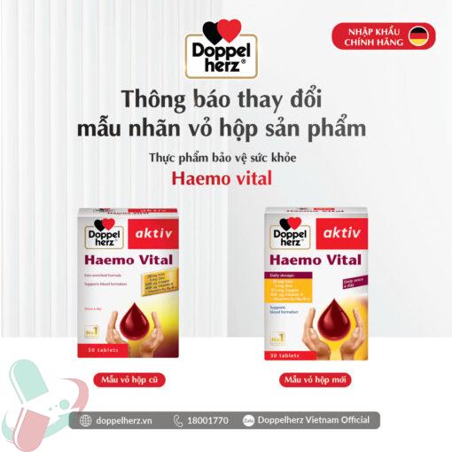 Haemo Vital Doppelherz - Hỗ trợ giảm thiếu máu do thiếu sắt