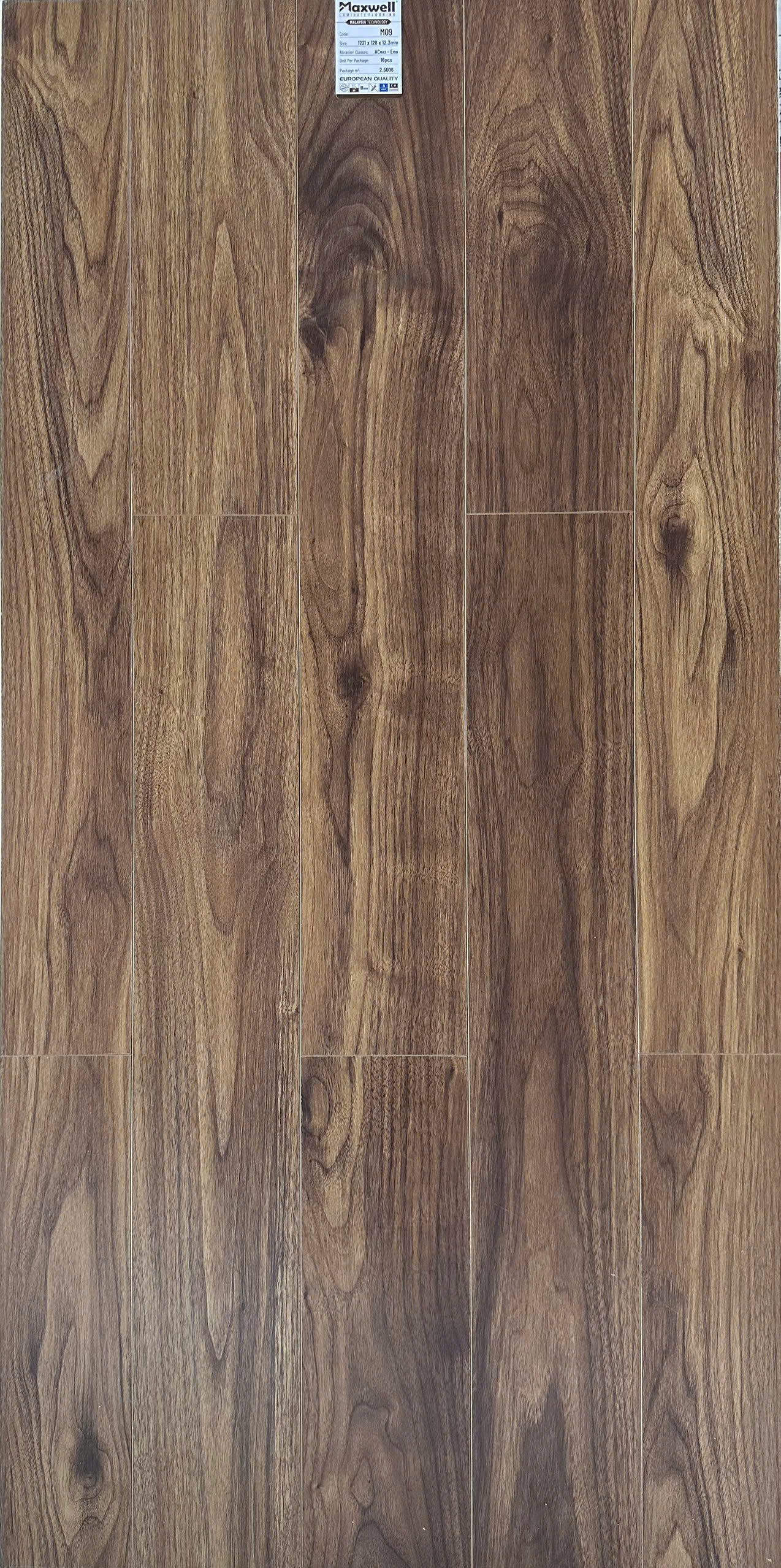 Sàn gỗ Maxwell M09 cốt nâu lát thẳng