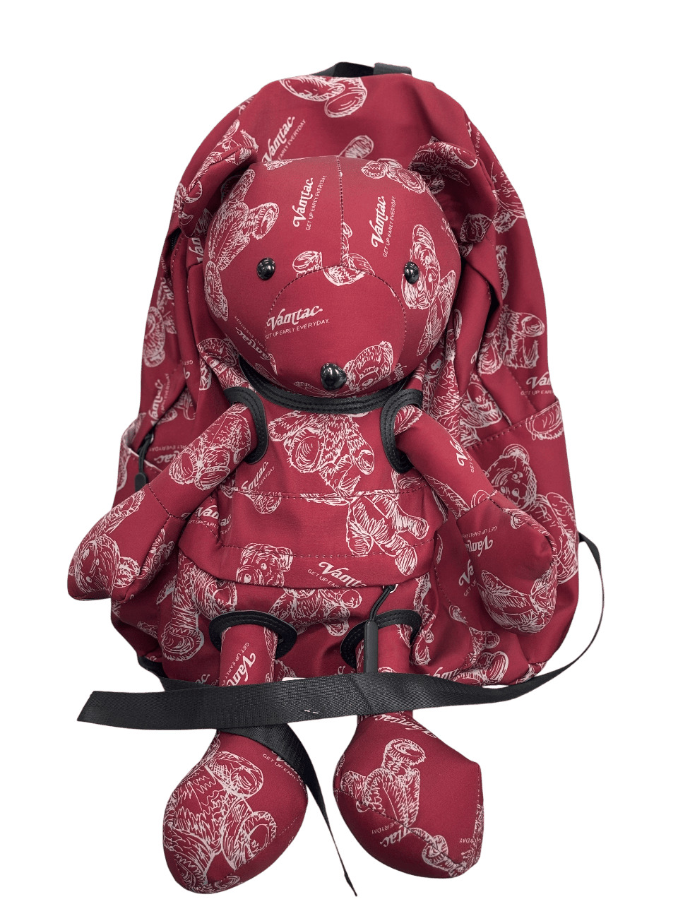 Balo Học Sinh - Gấu Bông 3D Đỏ