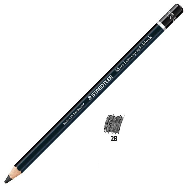 Bút Chì 2B Staedtler Mars Lumograph Thân Đen