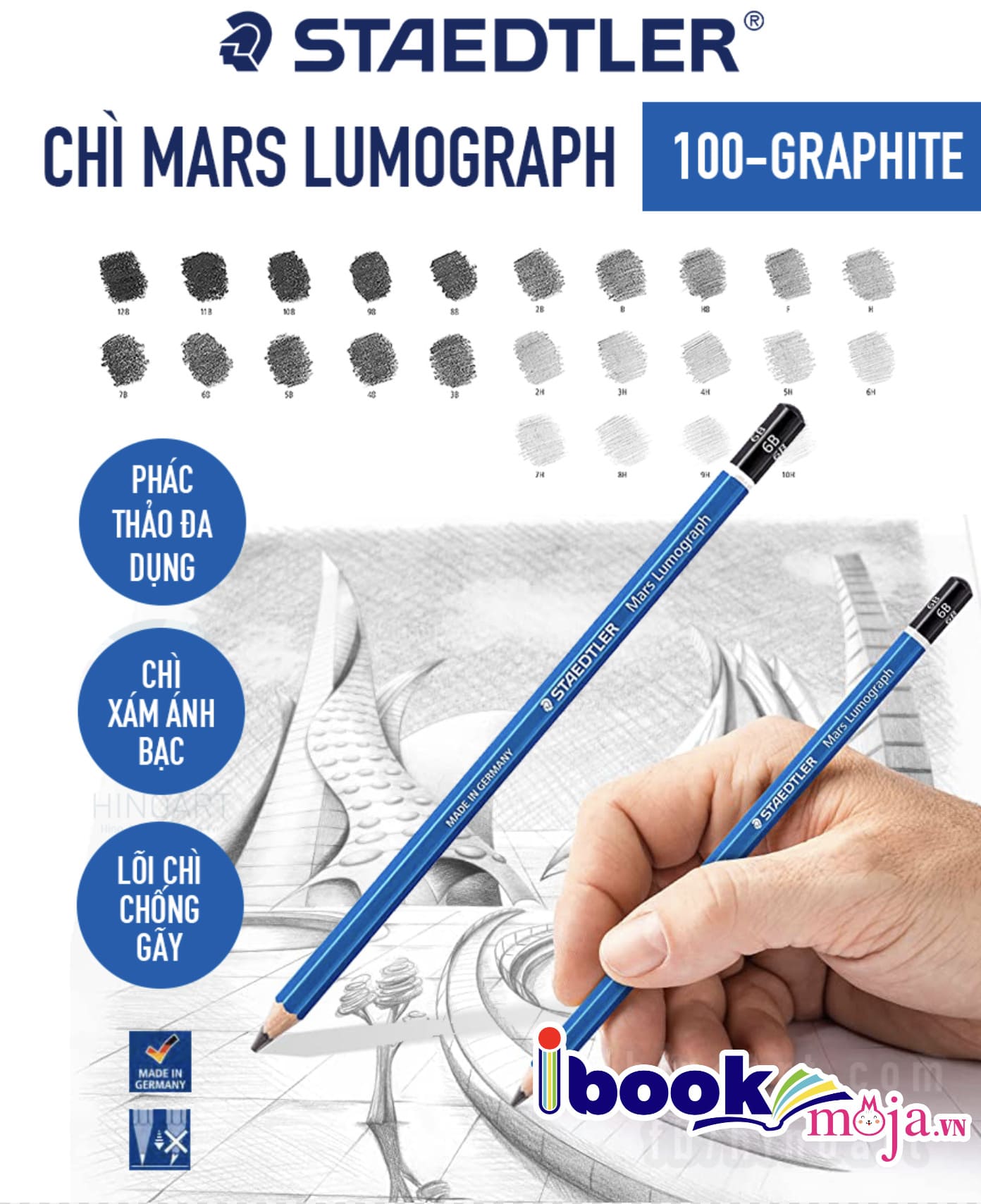 Bút chì mỹ thuật STAEDTLER Mars® Lumograph® 100