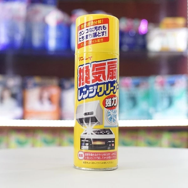 Chai Xịt Tẩy Dầu Mỡ Rinrei Nhật Bản 330ml - Tinh Dầu Cam, Dạng Bọt Tuyết Siêu Mạnh