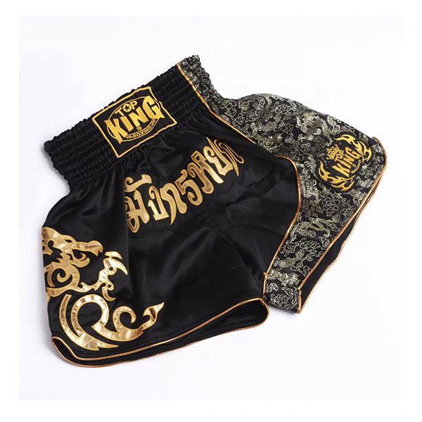 Quần Muay Thái TOP KING Cao Cấp Họa Tiết Rồng Vàng | Giá Sỉ & Lẻ