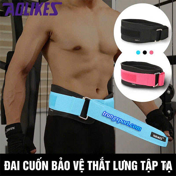 Đai Lưng Mềm Tập Gym Aolikes A-1698 – Bảo Vệ Cột Sống, Trợ Lực Gánh Tạ