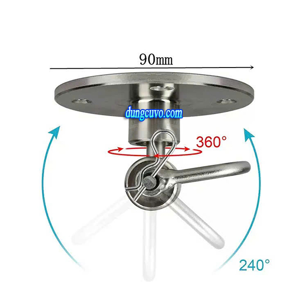 Trục Xoay Treo Bóng Tốc Độ Inox Cao Cấp 360 Độ – Xoay Siêu Bền
