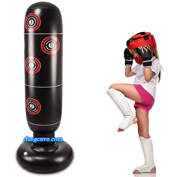 Bao Cát Đứng Lật Đật Bơm Hơi | Bao Cát Boxing Tự Đứng Cho Gia Đình