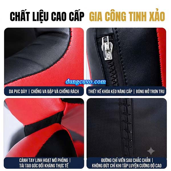 Con Nộm Vật MMA Jiu-Jitsu Dáng Quỳ Cao Cấp (110cm x 90cm) | Giá Tốt
