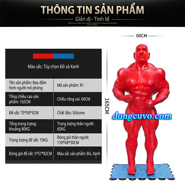 Người Nộm Tập Võ Silicon Có Tay Chân R1 Toàn Thân | Giá Tốt