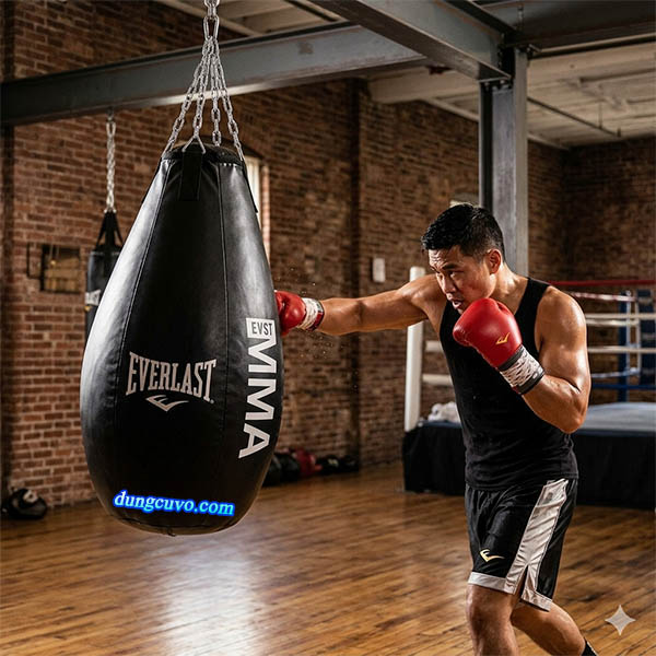 Bao Cát Treo Trái Lê Everlast MMA | Bao Cát Đấm Móc Chuyên Nghiệp