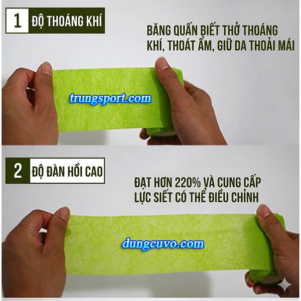 Băng Dán Thun Tự Dính (Cao Su Non) - Băng Quấn Cổ Chân Đá Bóng Giá Tốt