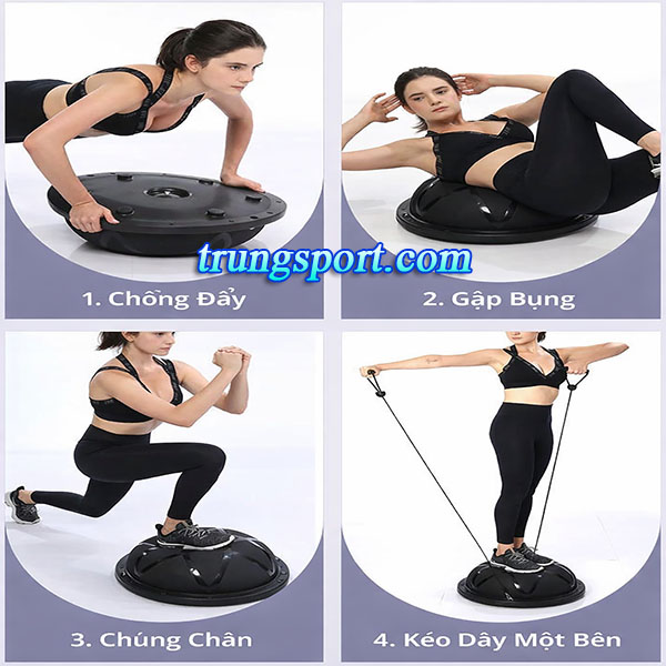 Bóng Bosu Nhỏ Đường Kính 46cm - Dụng Cụ Tập Thăng Bằng Tại Nhà
