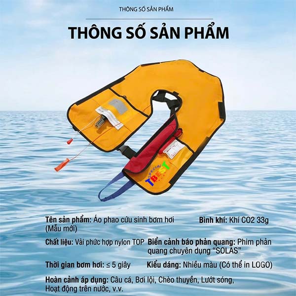 Áo Phao Cứu Sinh Tự Động Bơm Hơi | Cứu Sinh Cho Hoạt Động Dưới Nước