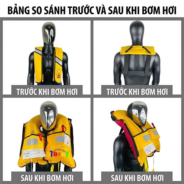 Áo Phao Cứu Sinh Tự Động Bơm Hơi | Cứu Sinh Cho Hoạt Động Dưới Nước
