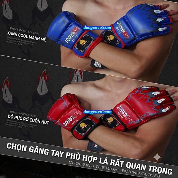 Găng Tay MMA ZooBoo Hở Ngón Phổ Thông | Giá Sỉ & Lẻ