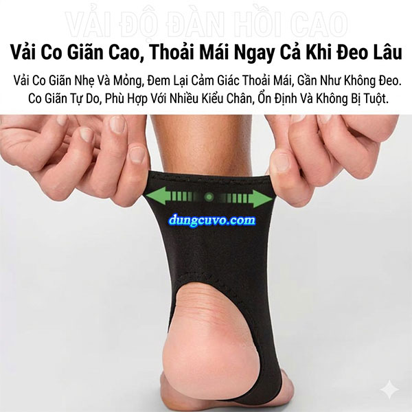 Băng Sơ Mi Cổ Chân Bảo Vệ Chống Lật, Thoáng Khí & Co Giãn
