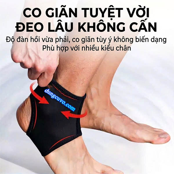 Băng Sơ Mi Cổ Chân Bảo Vệ Chống Lật, Thoáng Khí & Co Giãn