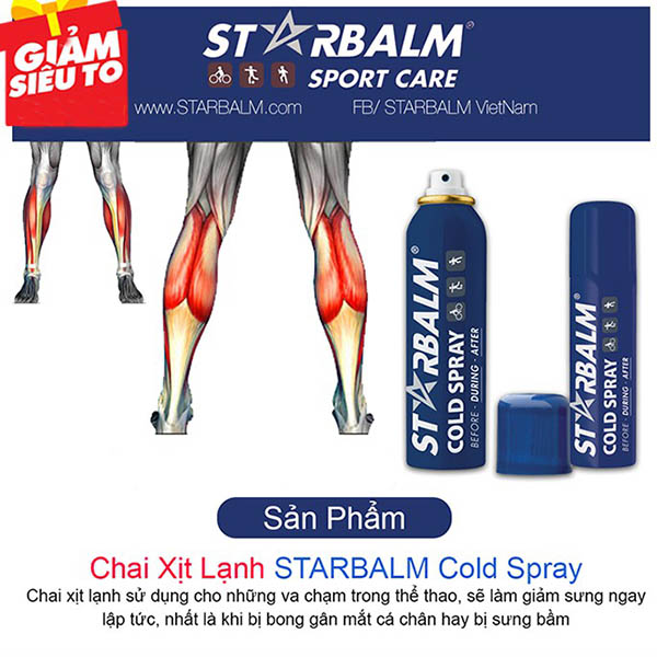 Bình Xịt Lạnh Giảm Đau STARBALM – Làm Lạnh Nhanh, Giảm Đau Tức Thì