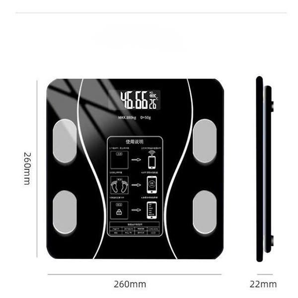 Cân Mỡ Cơ Thể Body Fat Scale | Kết Nối APP – Sạc USB