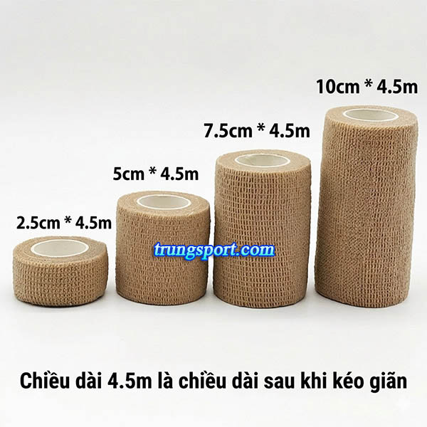 Băng Dán Thun Tự Dính (Cao Su Non) - Băng Quấn Cổ Chân Đá Bóng Giá Tốt