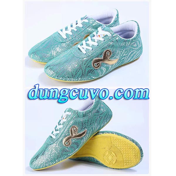 Giày Wushu Biểu Diễn Cao Cấp – Vân Lửa Ánh Kim – Siêu Nhẹ – Đế Bám Tốt
