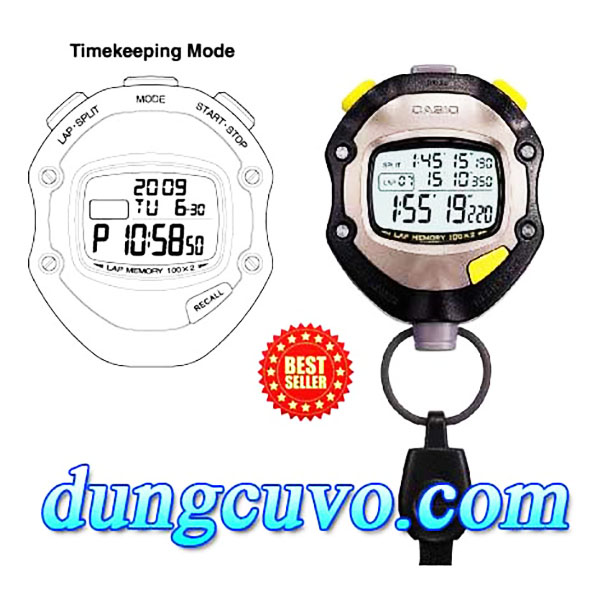 Đồng Hồ Bấm Giờ Stopwatch Casio HS-70W-Chính Xác Cho Thể Thao