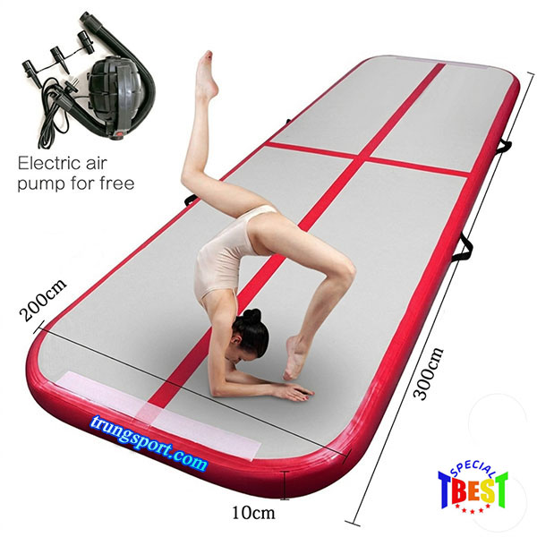 Thảm Phao Bơm Hơi Thể Dục | Đàn Hồi Cao Cho Vận Động Thể Thao (0.1*2M)