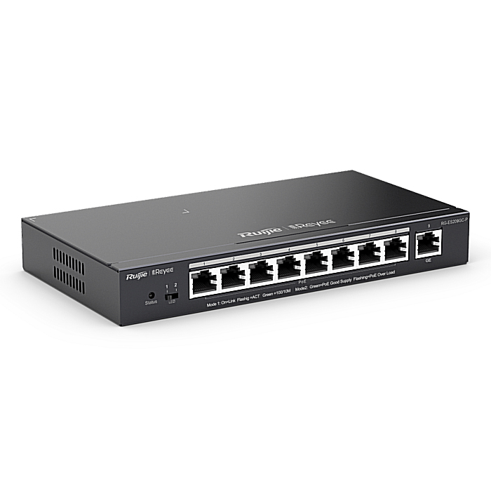 RUIJIE RG-ES209GC-P | Switch Quản Lí Cloud POE 9 Cổng Gigabit, 8 POE+ 1 Uplink