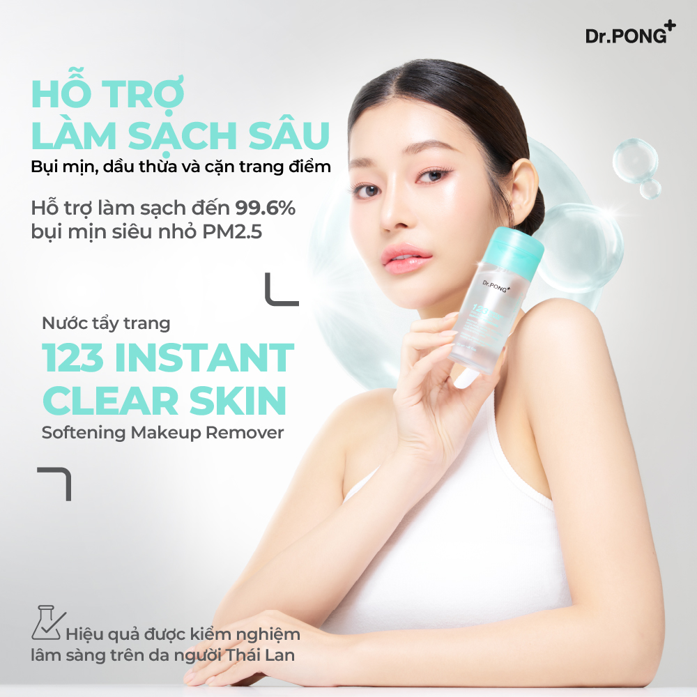 Nước tẩy trang DR. PONG 123 INSTANT CLEAR SKIN SOFTENING MAKEUP REMOVER