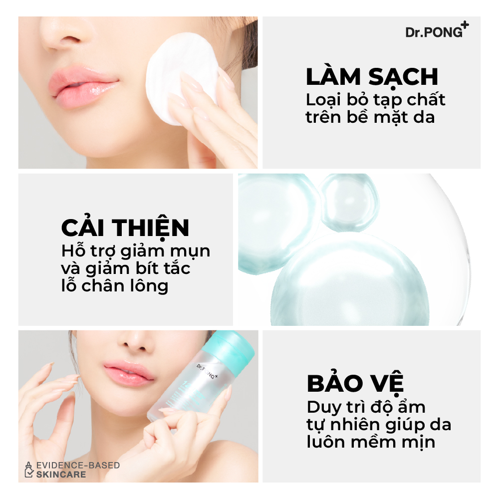 Nước tẩy trang DR. PONG 123 INSTANT CLEAR SKIN SOFTENING MAKEUP REMOVER