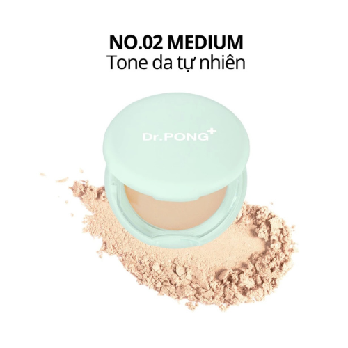 Phấn nền kiềm dầu dành cho da mụn DR.PONG Acne Ace 002 Blurring Powder 9g