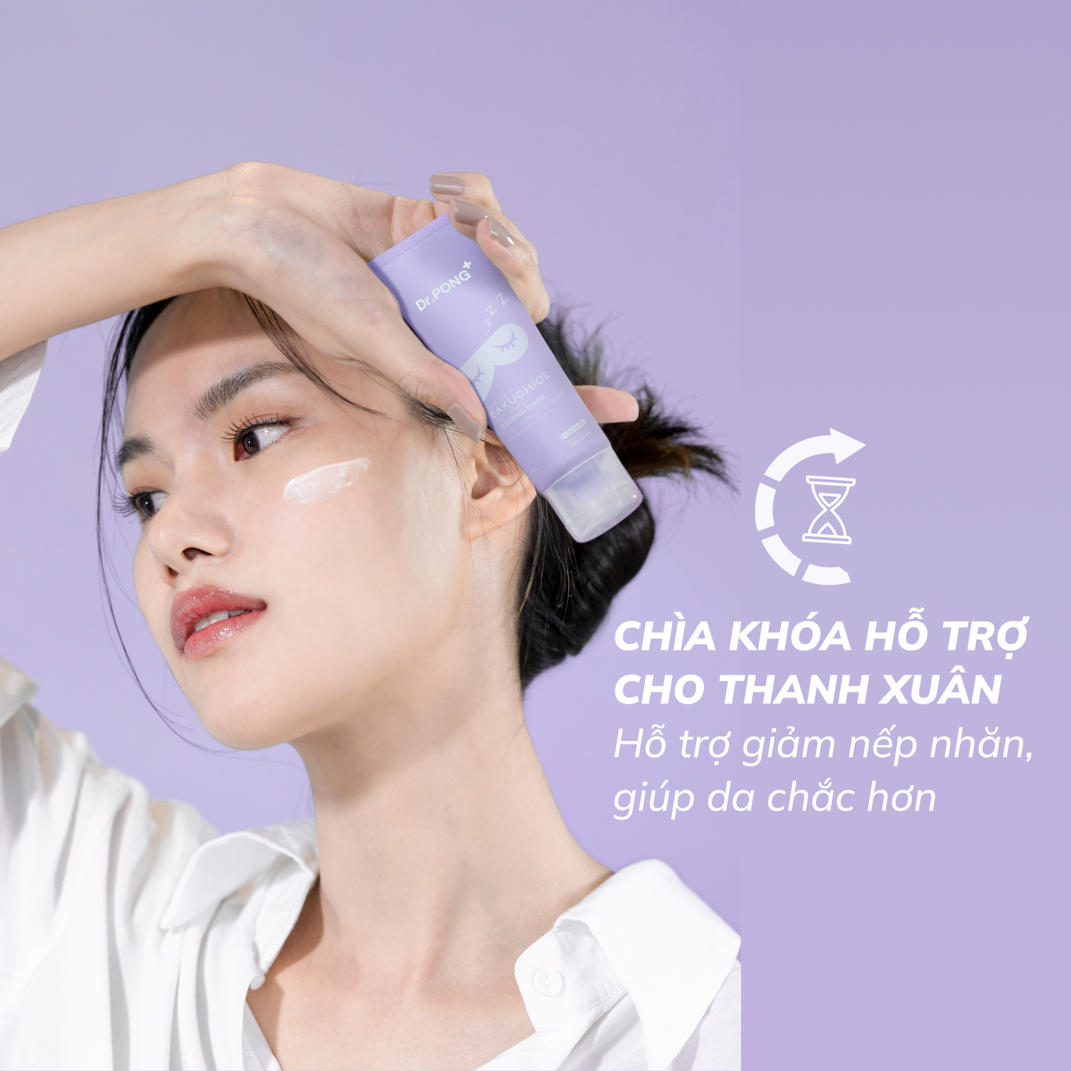 Mặt nạ ngủ làm chậm lão hóa Dr.PONG Timeless Bakuchiol Anti-aging Sleeping 50ml