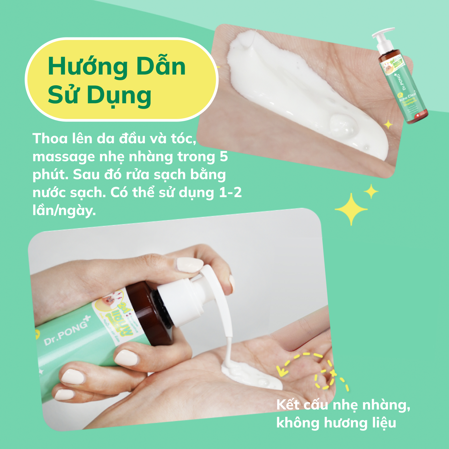 Dầu gội kiềm dầu, giảm gàu Dr.PONG 4T Acne Clear 140ml