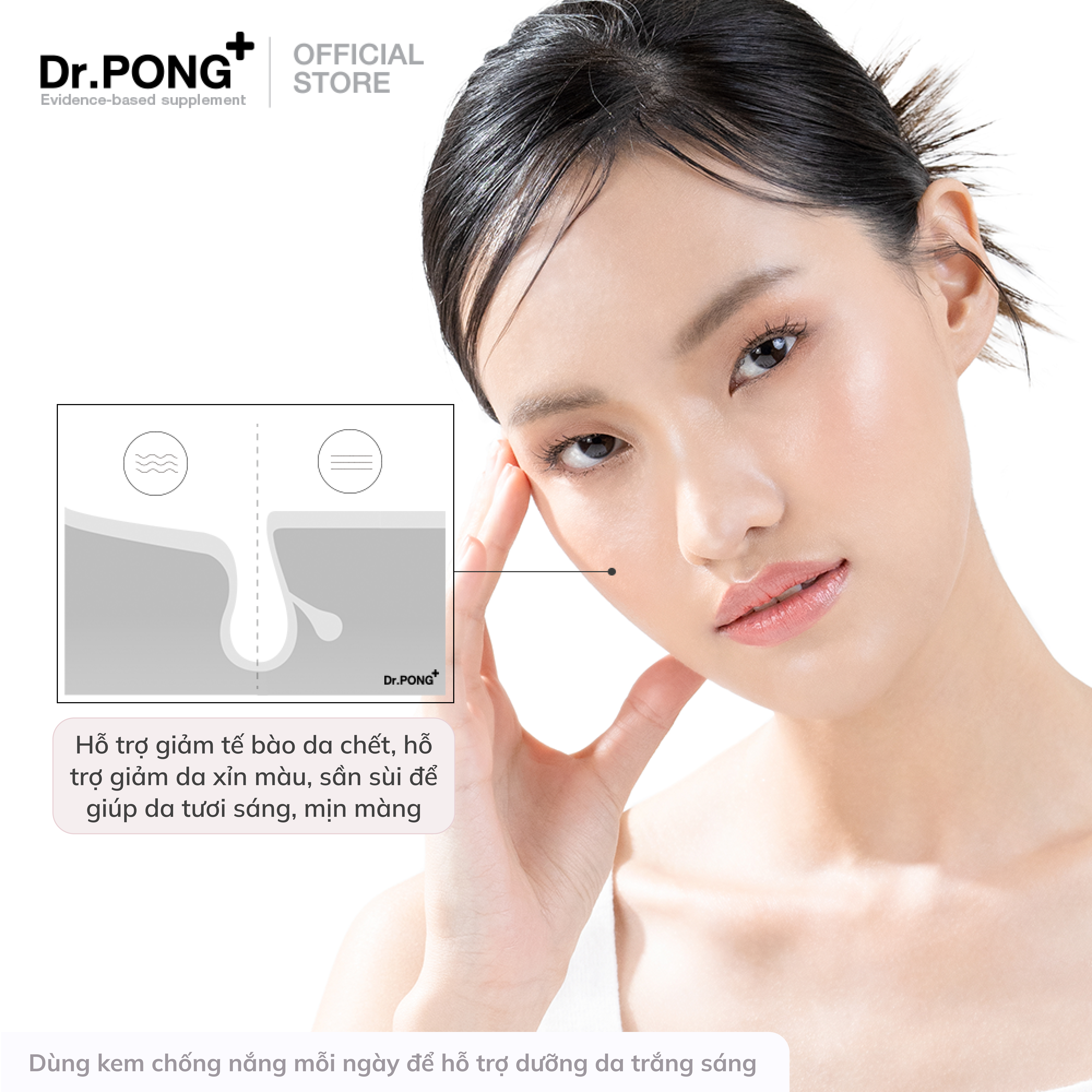Tinh chất dưỡng ẩm cân bằng, trắng sáng da Dr.PONG 28D Whitening Drone Essence 95ml