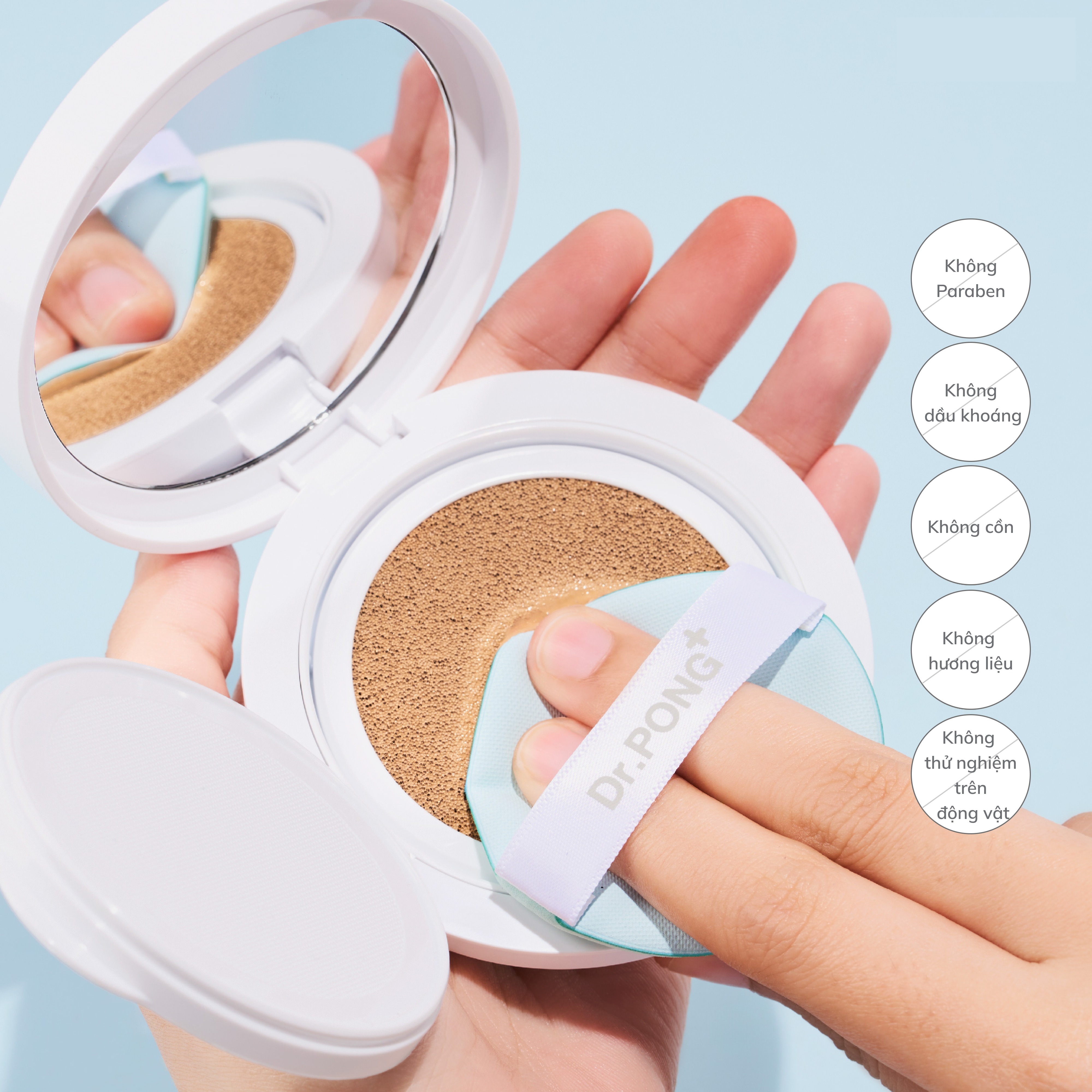 Phấn nước dành cho da dầu mụn Dr.PONG Acne Ace Longwear Cushion 15g