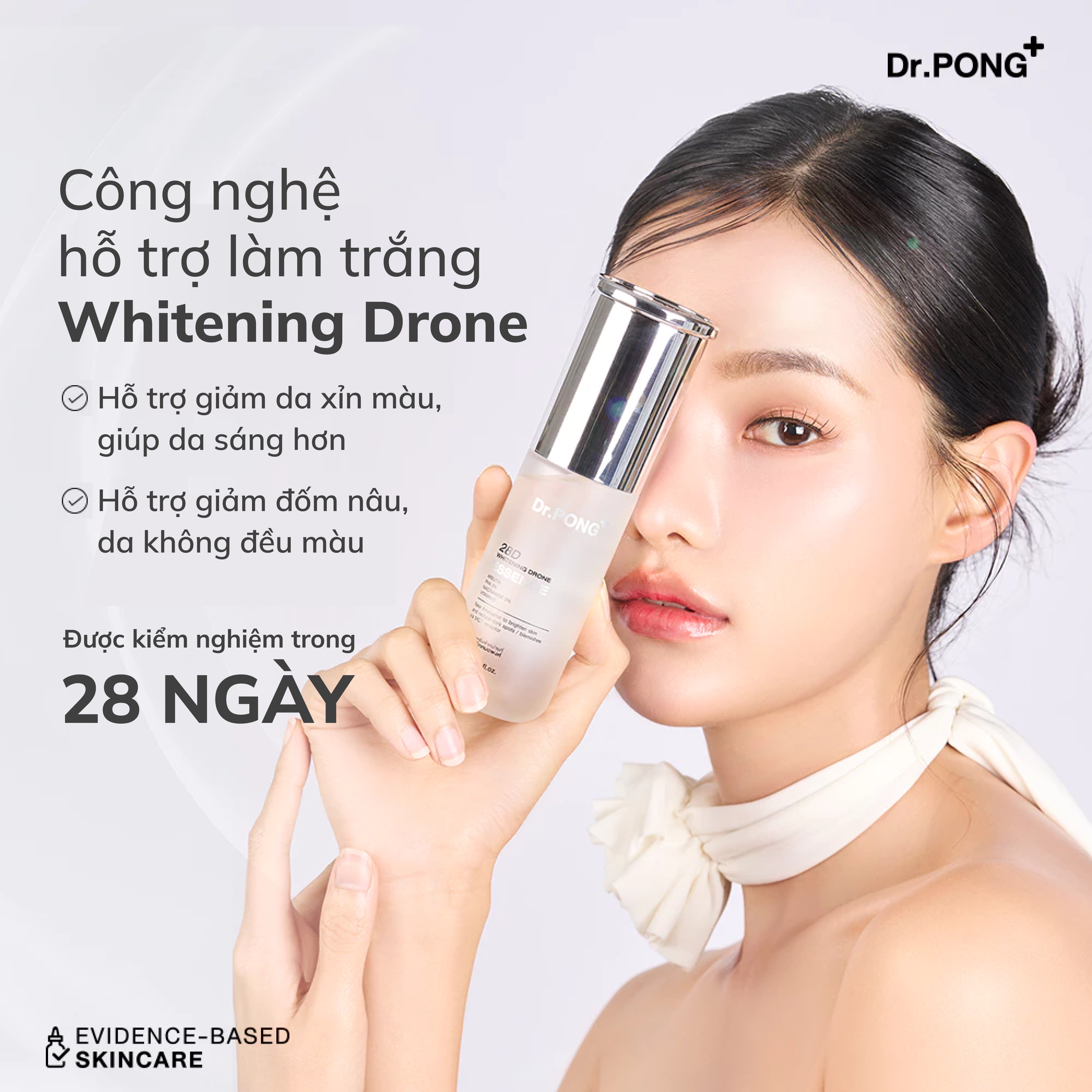 Tinh chất dưỡng ẩm cân bằng, trắng sáng da Dr.PONG 28D Whitening Drone Essence 95ml