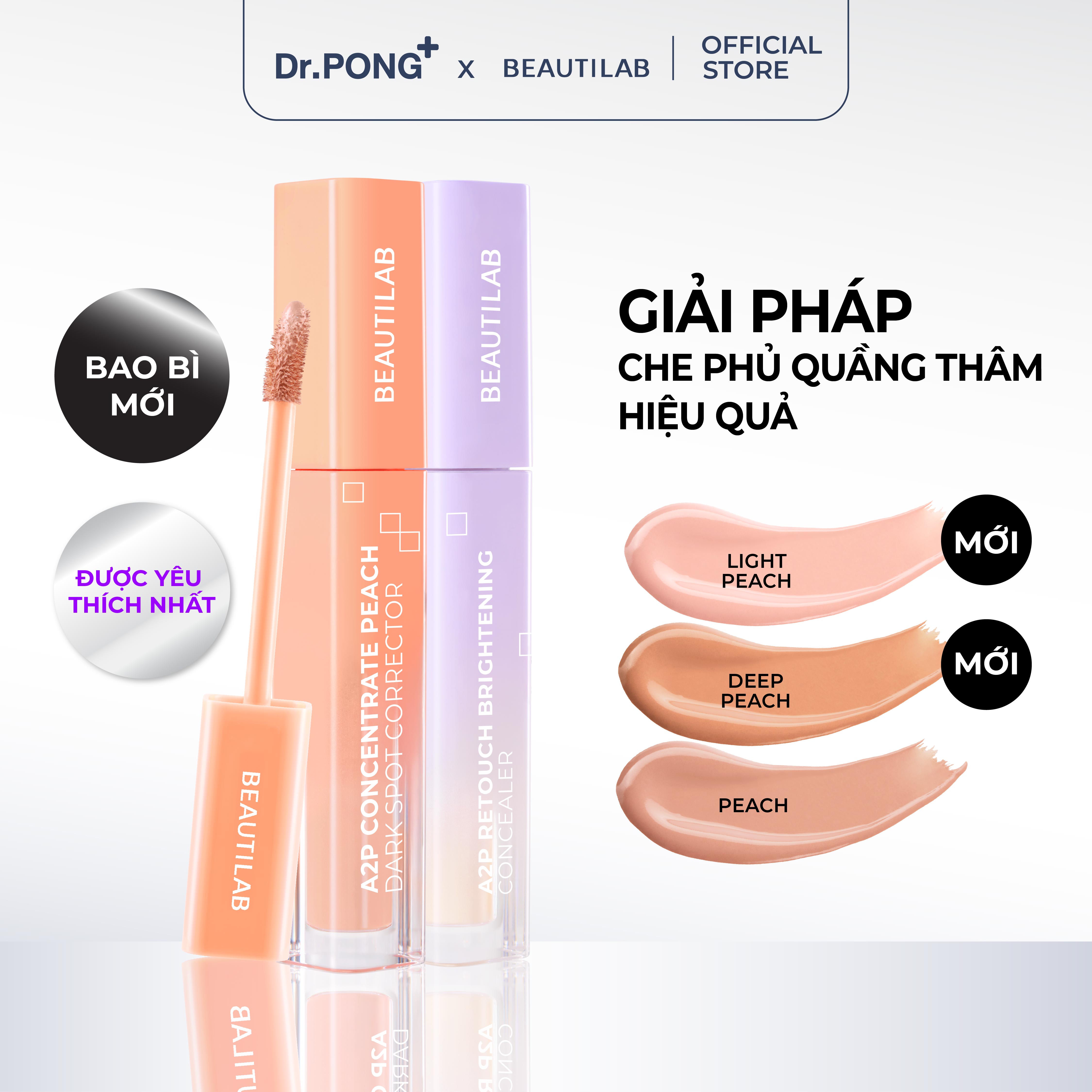 Kem che khuyết điểm & triệt sắc BEAUTILAB A2P Concentrate Peach Dark Spot & Retouch Brightening Concealer 2.5g