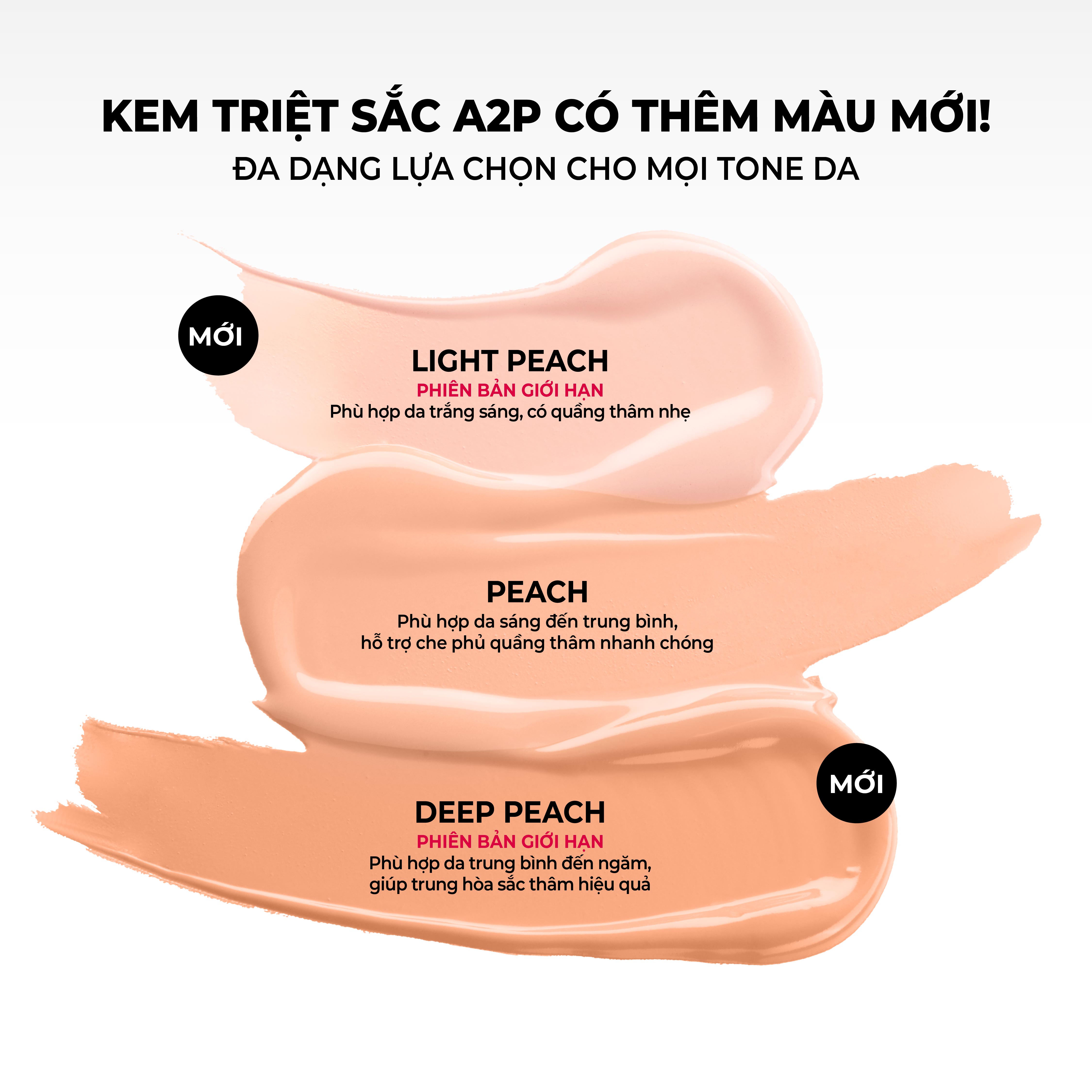 Kem che khuyết điểm & triệt sắc BEAUTILAB A2P Concentrate Peach Dark Spot & Retouch Brightening Concealer 2.5g