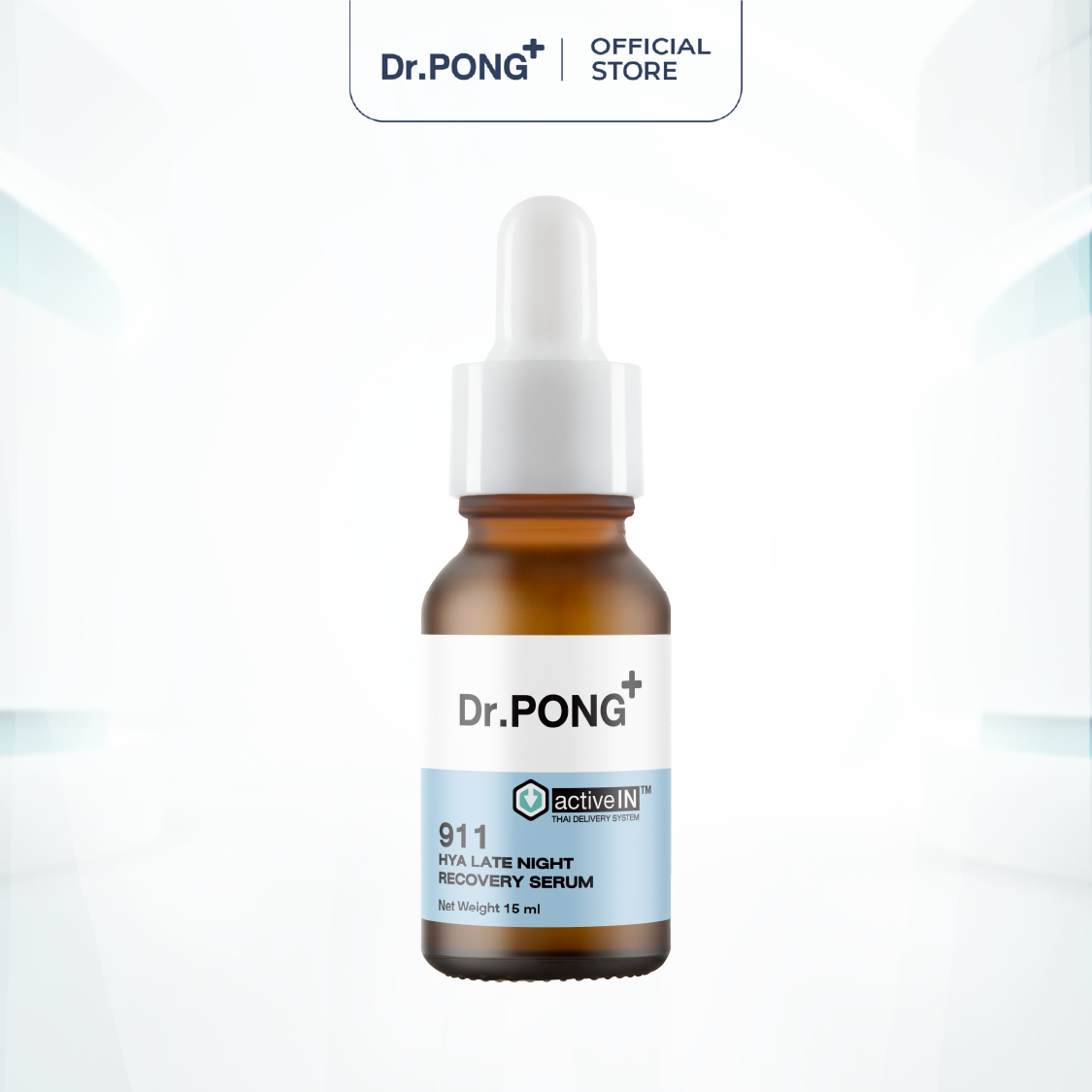 Serum hỗ trợ phục hồi da, dưỡng ẩm và làm sáng Dr.PONG Activein 911 Hya Late Night Recovery Serum
