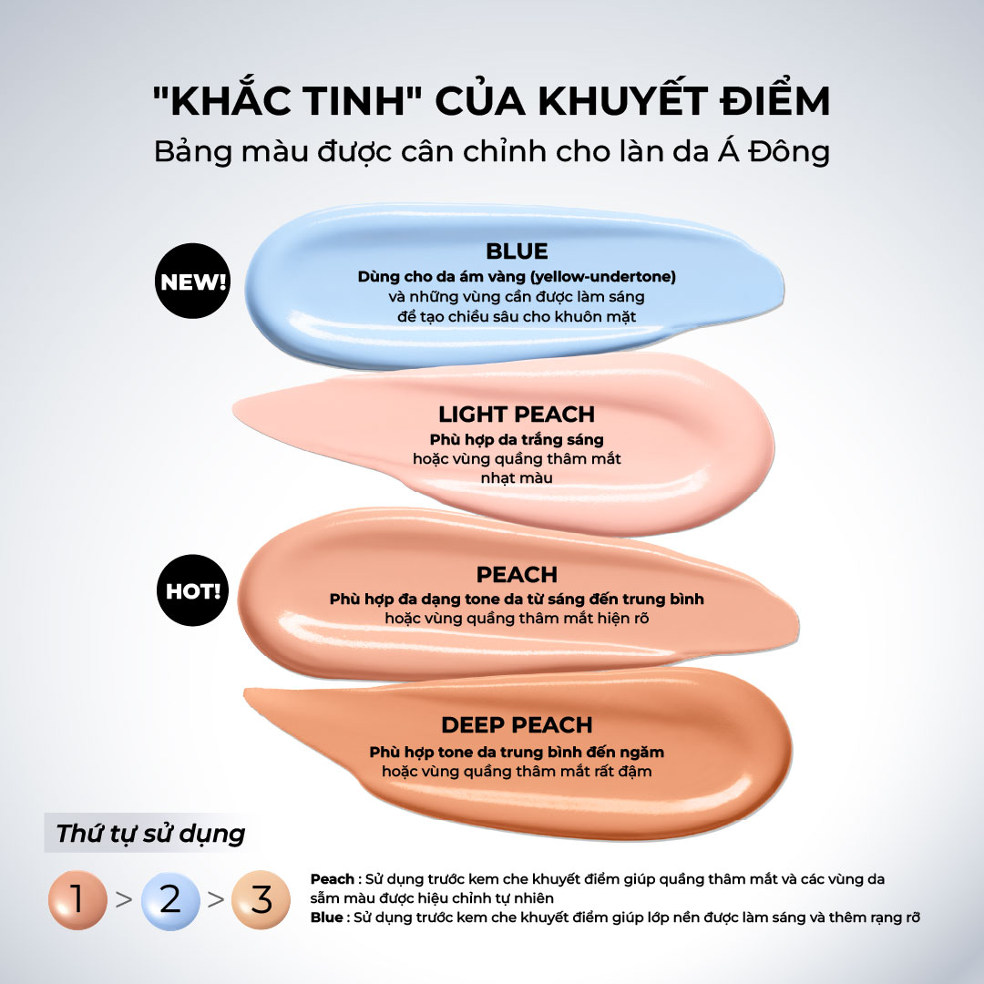 Kem che khuyết điểm & triệt sắc BEAUTILAB A2P Concentrate Peach Dark Spot & Retouch Brightening Concealer 2.5g