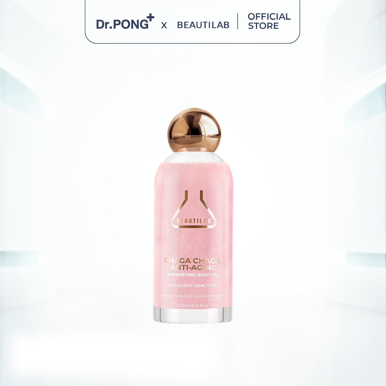 Dầu dưỡng thể dưỡng ẩm da có ánh nhũ Beautilab Anti-Aging Shimmering Body Oil 100ml