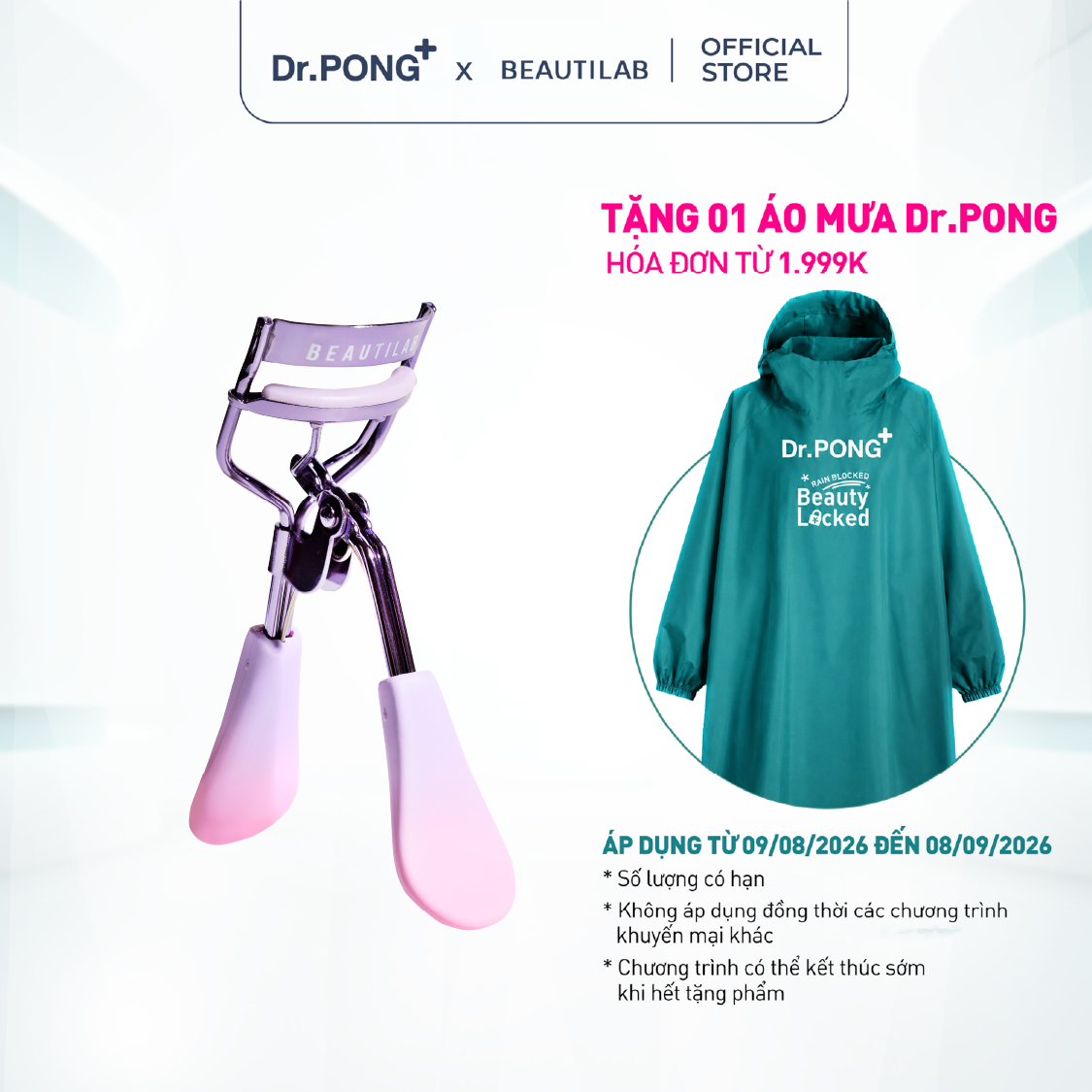 Kẹp Bấm Mi Cong Tự Nhiên, Không Gãy Rụng BEAUTILAB LashX Eyelash Curler