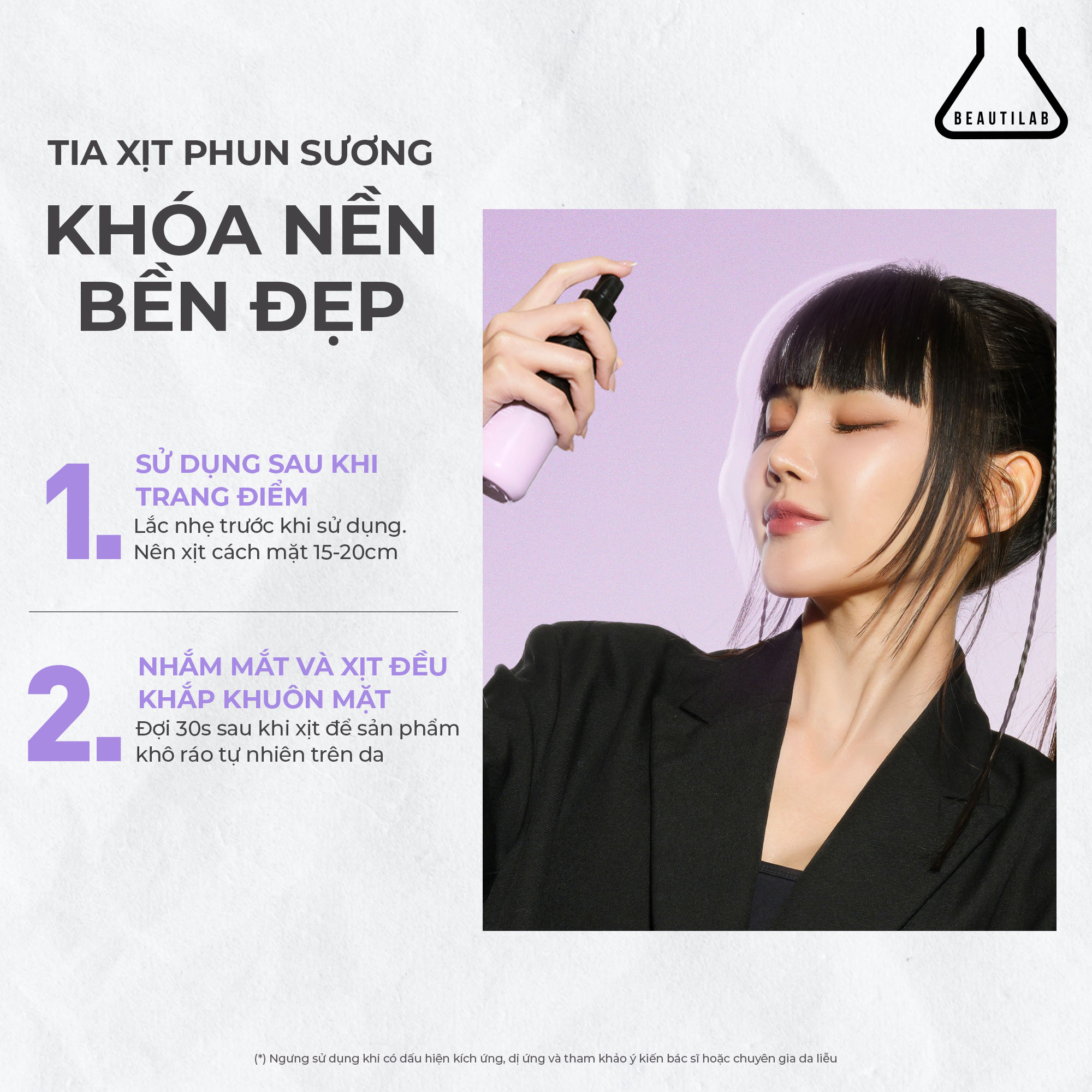 Xịt khóa nền trang điểm Beautilab 4EverFix Long Lasting Makeup Setting Spray 100ml