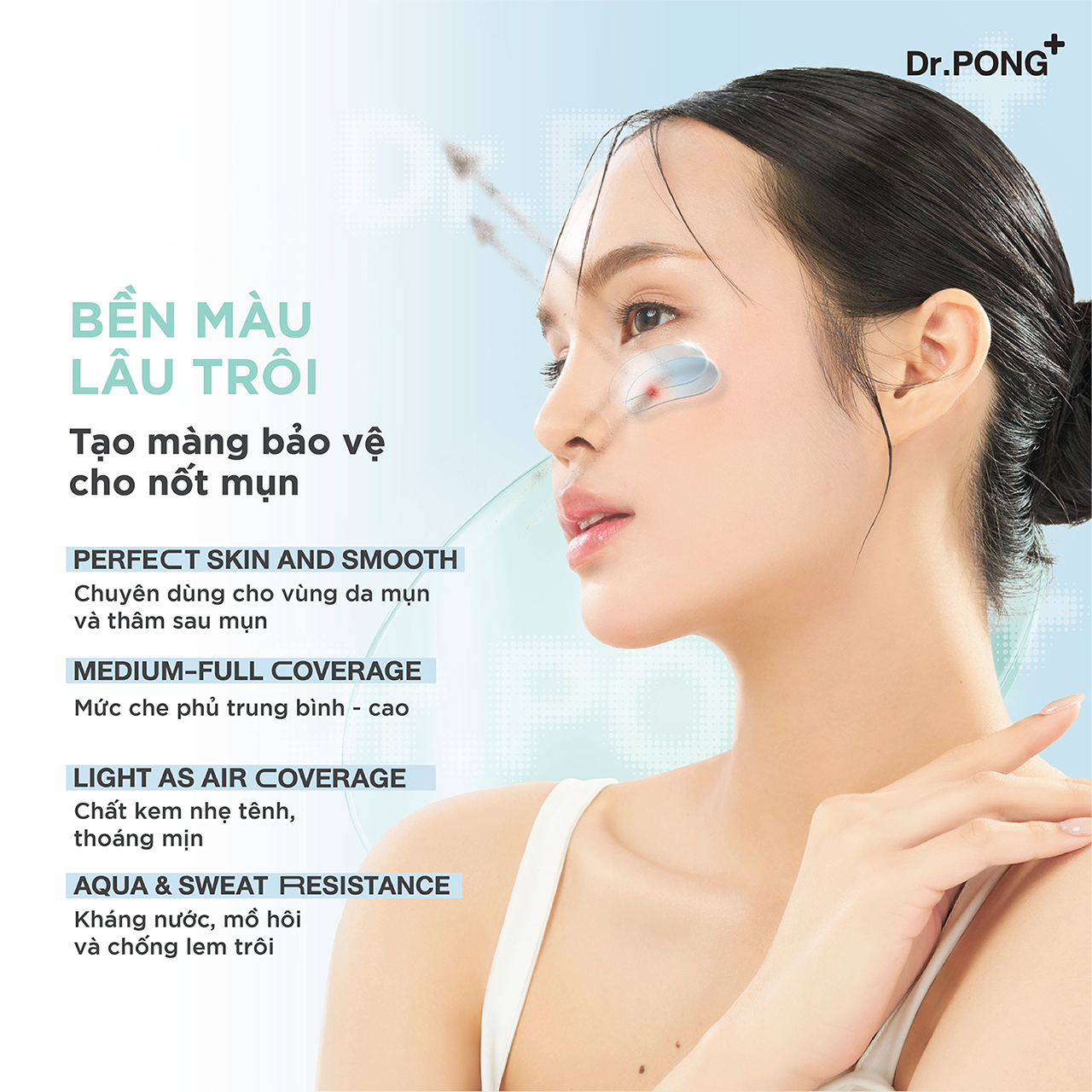 Kem che khuyết điểm dạng cọ Dr.PONG Acne Ace Airy Brush Concealer 2.4g
