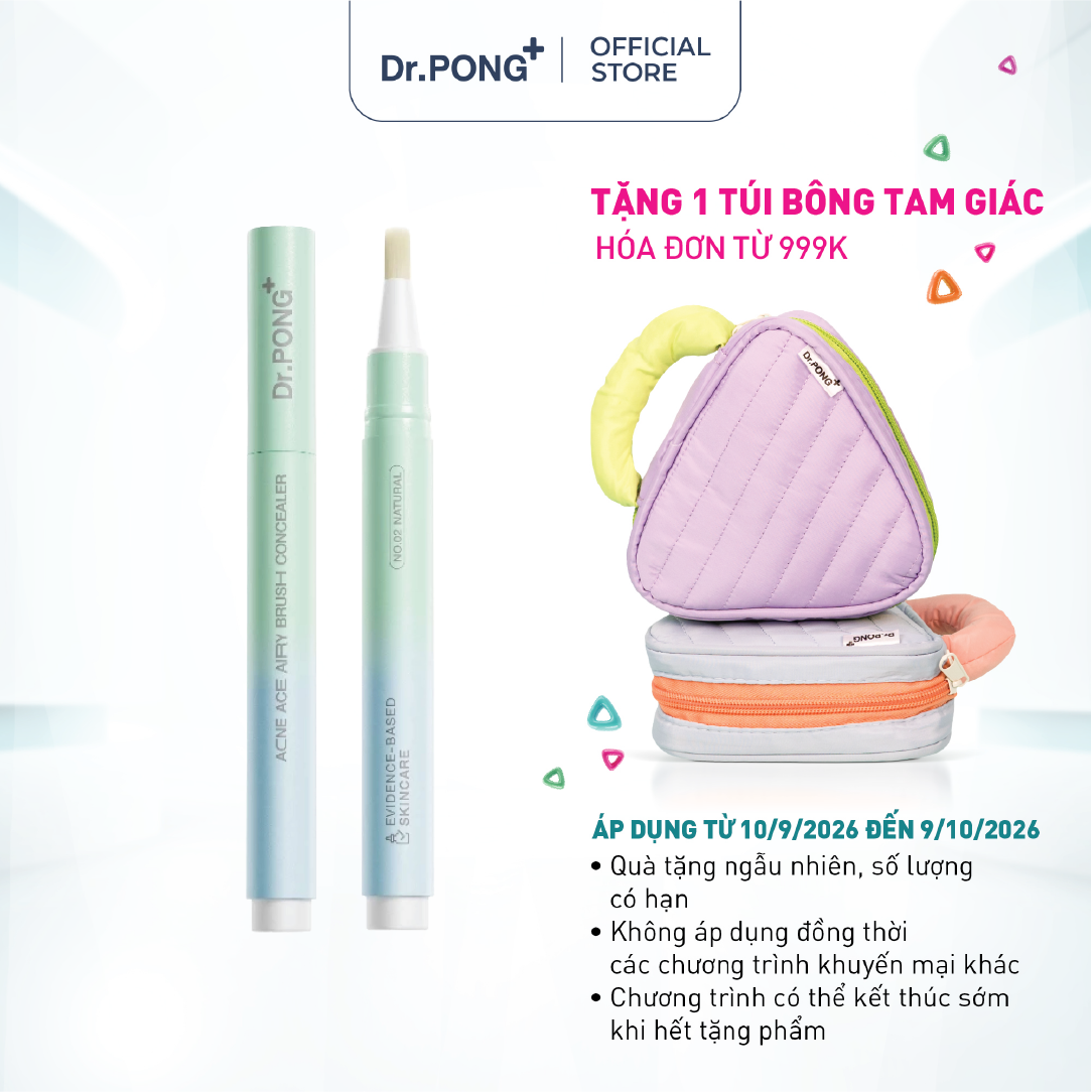 Kem che khuyết điểm dạng cọ Dr.PONG Acne Ace Airy Brush Concealer 2.4g