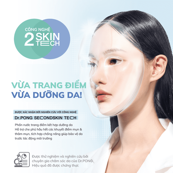 Phấn nước dành cho da dầu mụn Dr.PONG Acne Ace Longwear Cushion 15g