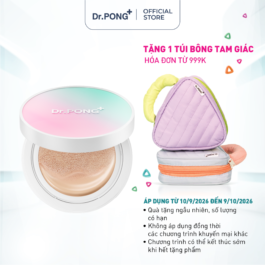 Phấn nước cho da dầu mụn, che khuyết điểm, mịn lì, kiềm dầu DR.PONG MATTE PRO ACNE ACE LONGWEAR CUSHION SPF50+ PA++++